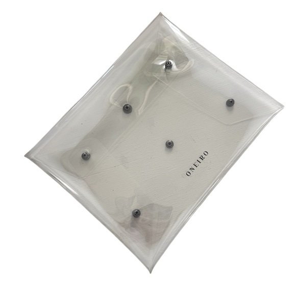 BUNDLE OF 5 Oneiro Clear‎ Multipurpose Travel Bags Snap Closure Makeup 10” X 8” - Picture 1 of 5